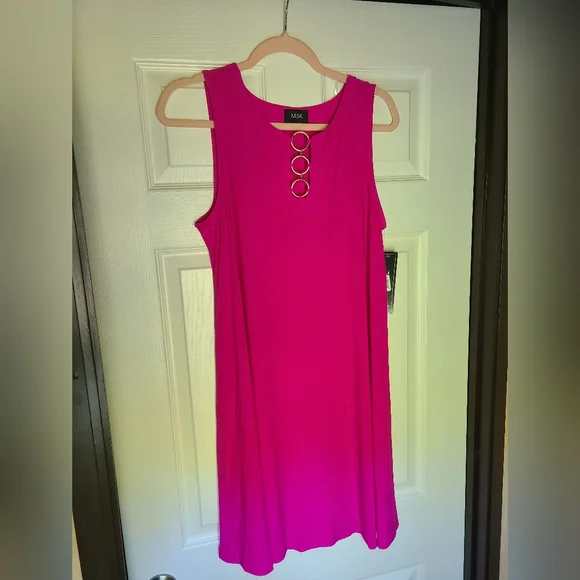 MSK Pink Sleeveless Midi Dress - Picture 2 of 6